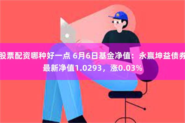 股票配资哪种好一点 6月6日基金净值：永赢坤益债券最新净值1.0293，涨0.03%