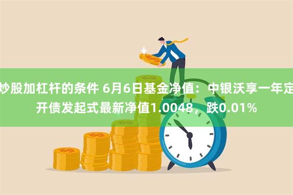 炒股加杠杆的条件 6月6日基金净值：中银沃享一年定开债发起式最新净值1.0048，跌0.01%