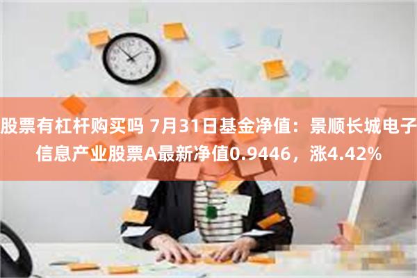 股票有杠杆购买吗 7月31日基金净值：景顺长城电子信息产业股票A最新净值0.9446，涨4.42%