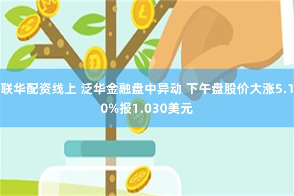 联华配资线上 泛华金融盘中异动 下午盘股价大涨5.10%报1.030美元