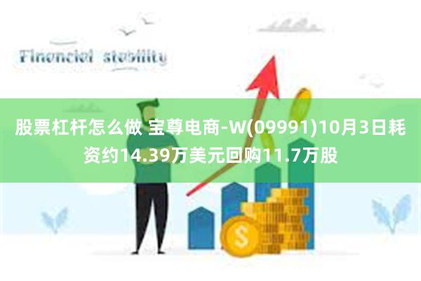 股票杠杆怎么做 宝尊电商-W(09991)10月3日耗资约14.39万美元回购11.7万股