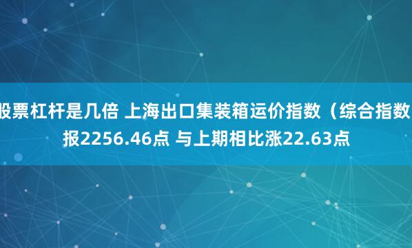 股票杠杆是几倍 上海出口集装箱运价指数（综合指数）报2256.46点 与上期相比涨22.63点