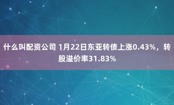 什么叫配资公司 1月22日东亚转债上涨0.43%，转股溢价率31.83%